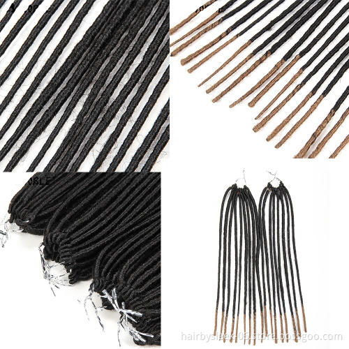 High temperature Micro Afro Soft Dead Lock Crochet Hair Extensions Synthetic Fiber Braiding Faux Locs  synthetic hair extension